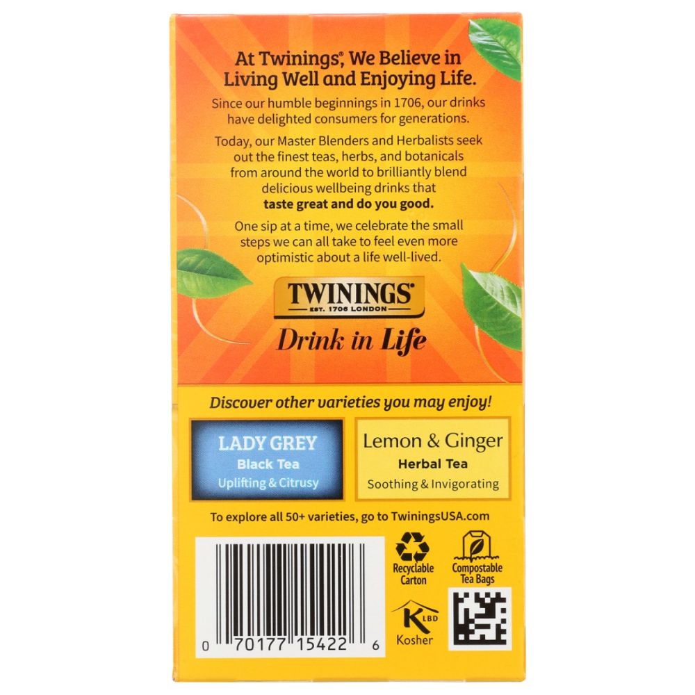 TWINING TEA: Classics Earl Grey Tea, 20 Tea Bags, 1.41 oz