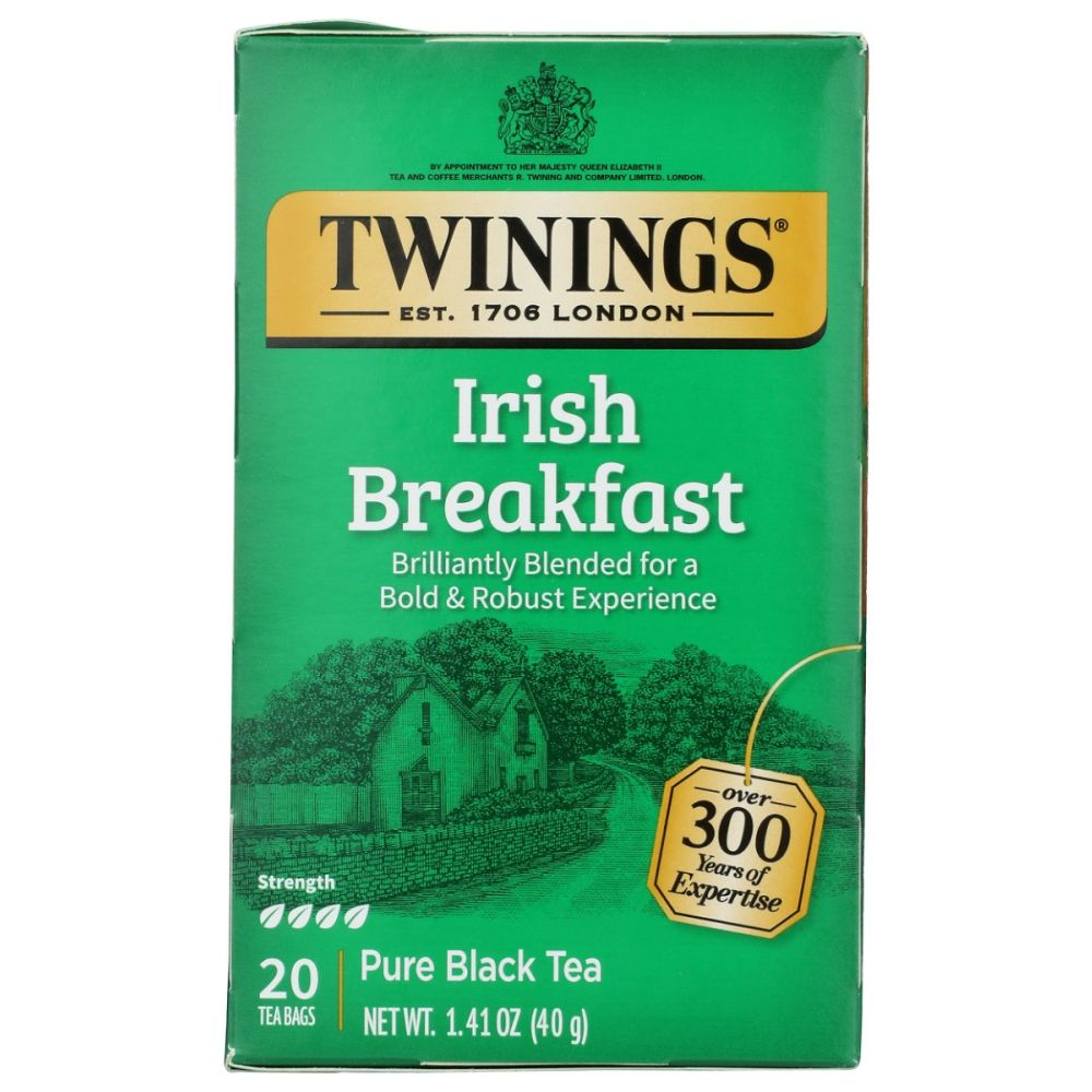 TWINING TEA: Classics Irish Breakfast Tea, 20 Tea Bags, 1.41 oz