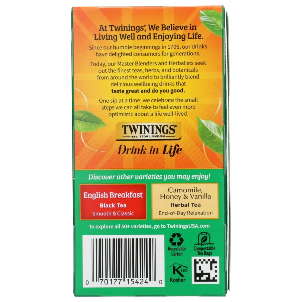 TWINING TEA: Classics Irish Breakfast Tea, 20 Tea Bags, 1.41 oz