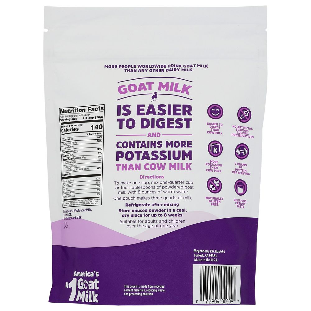 MEYENBERG: Milk Goat Powdr Pouch, 12 oz