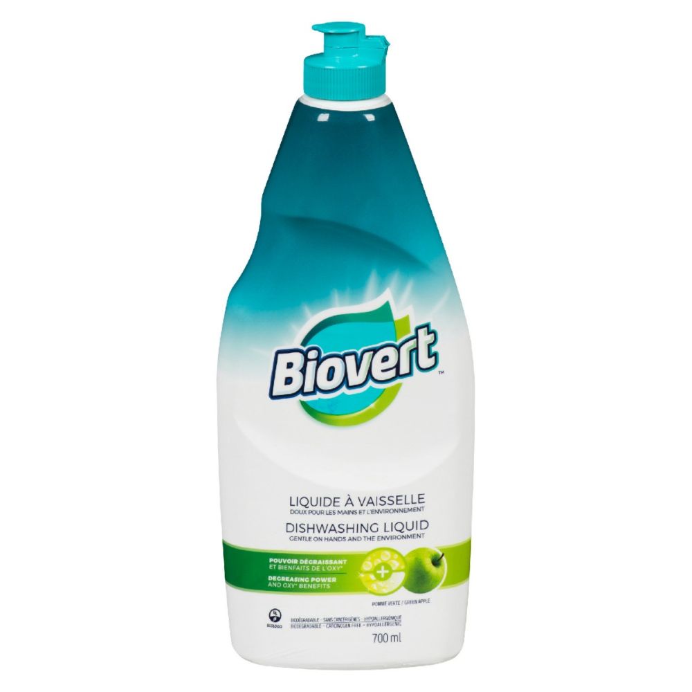 BIOVERT: Dishwashing Liquid Green Apple, 23.7 fo