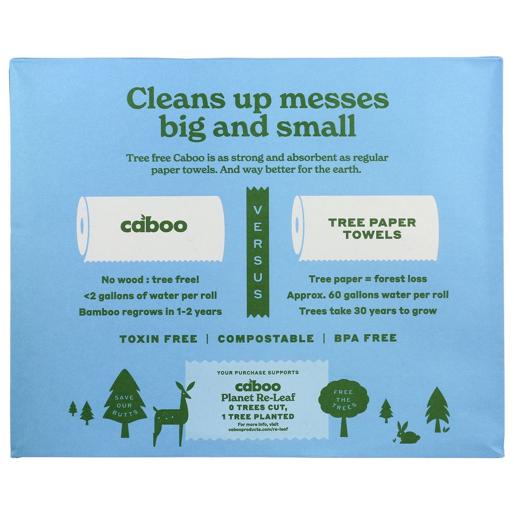 CABOO: Tree Free Paper Towels 75 Sheets, 3 pk