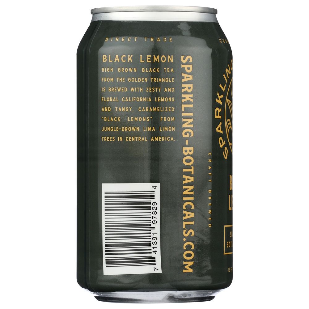 RISHI TEA: Black Lemon Sparkling Tea, 12 fo