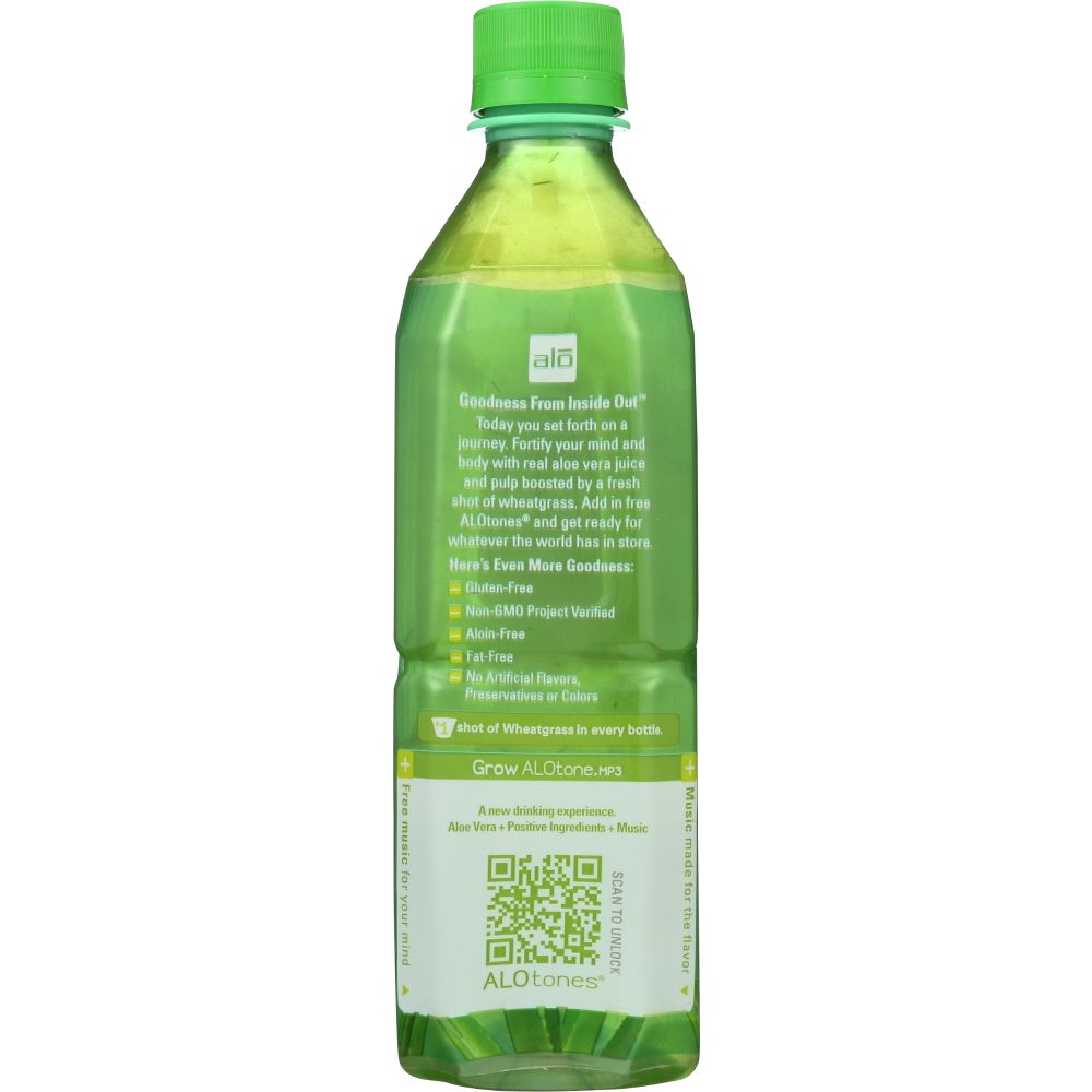 ALO: Awaken Wheatgrass Real Aloe Vera Drink, 16.9 oz