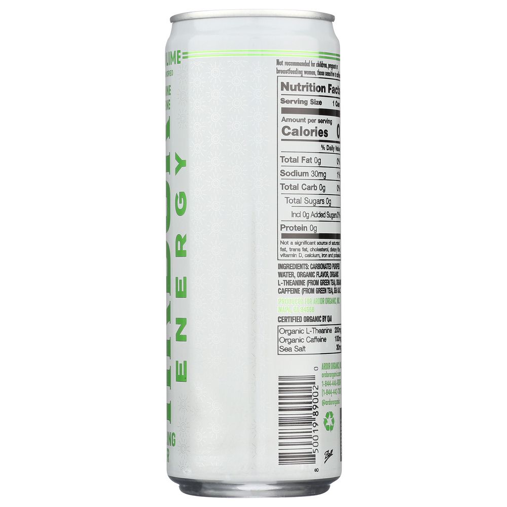 ARDOR ORGANIC: Mexican Lime Sparkling Water, 12 fo