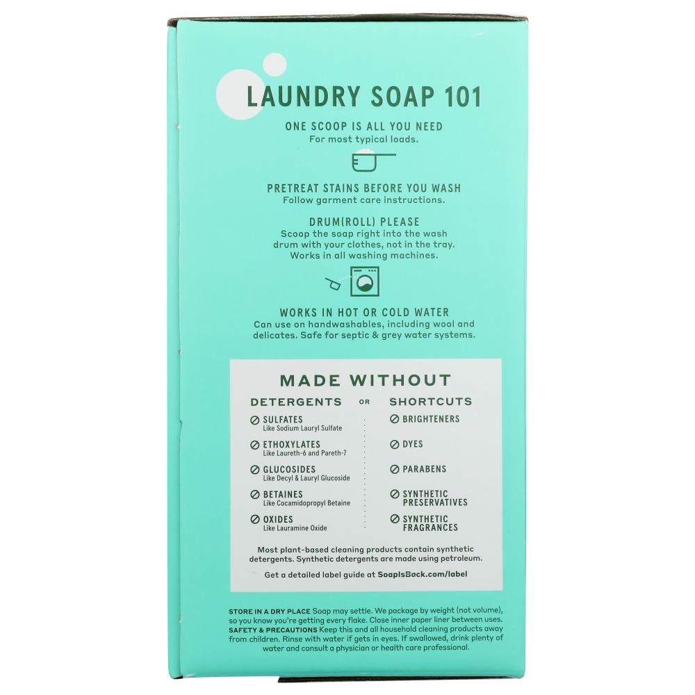 INGREDIENTS MATTER: Laundry Soap Powder Fragrance Free, 36 oz