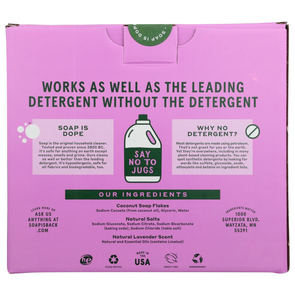 INGREDIENTS MATTER: Laundry Soap Powder Lavender Scent, 36 oz