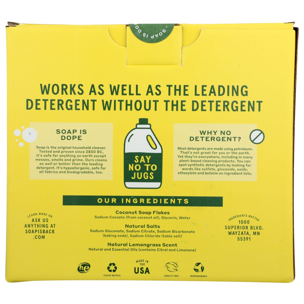 INGREDIENTS MATTER: Laundry Soap Powder Lemongrass Scent, 36 oz