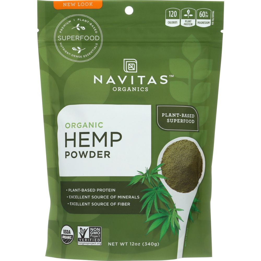 NAVITAS: Organic Raw Hemp Protein Powder, 12 oz