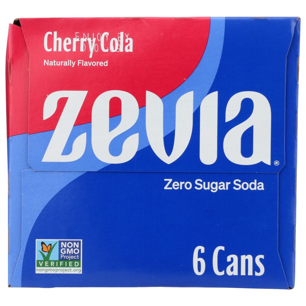 ZEVIA: Zero Calorie Soda Cherry Cola 6-12oz, 72 oz