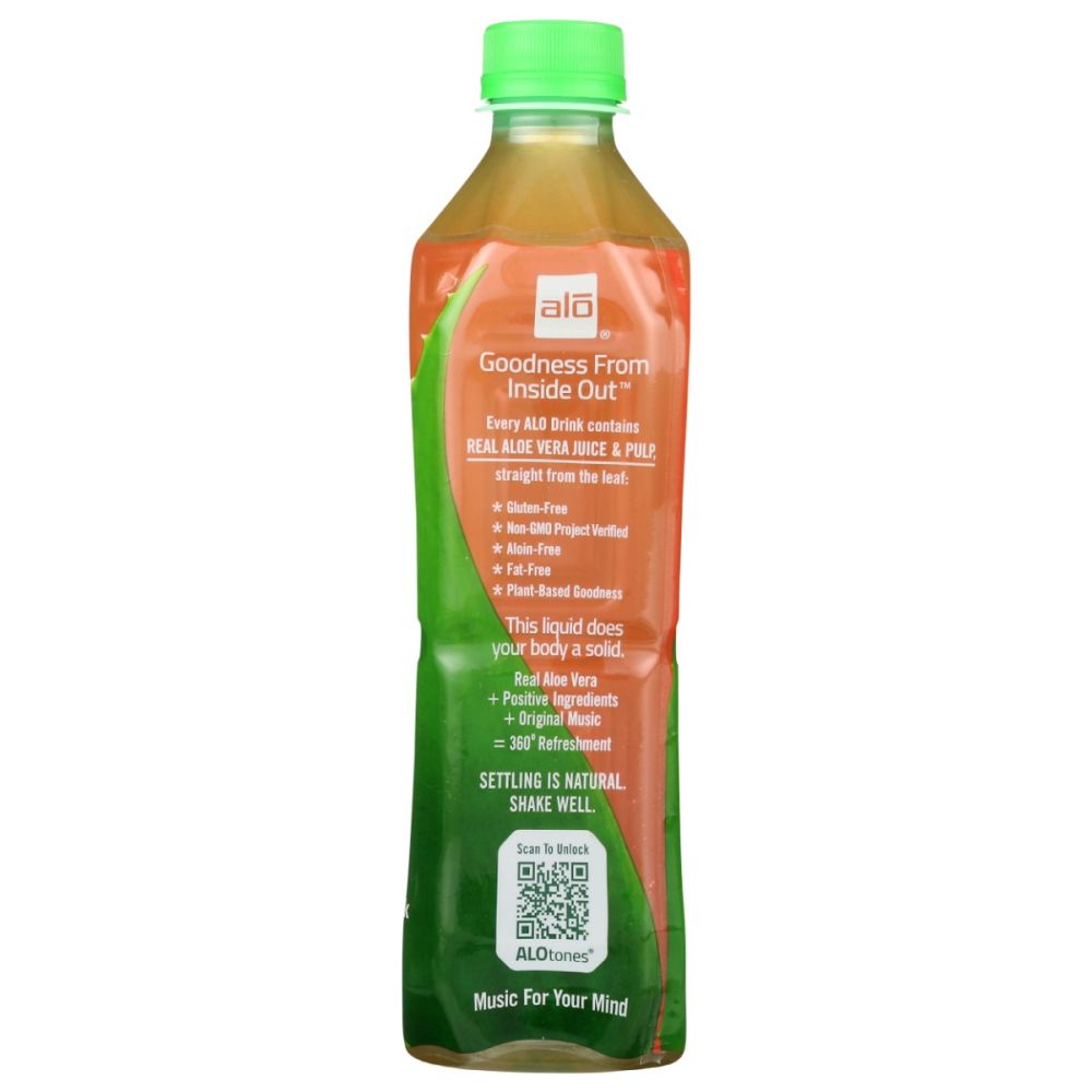 ALO: Comfort Aloe Vera Watermelon Peach Juice Drink, 16.9 fo