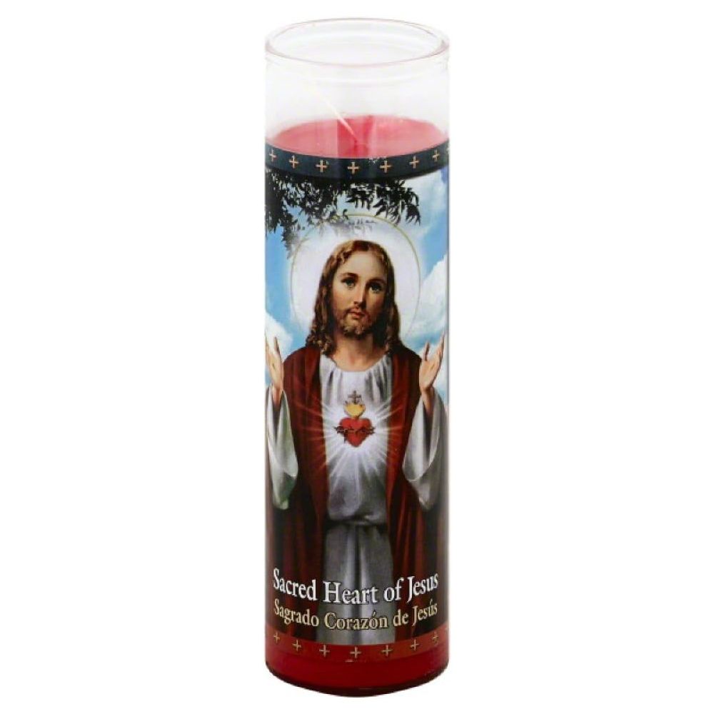 ST JUDE: Sacred Heart Of Jesus Red Candle, 1 ea