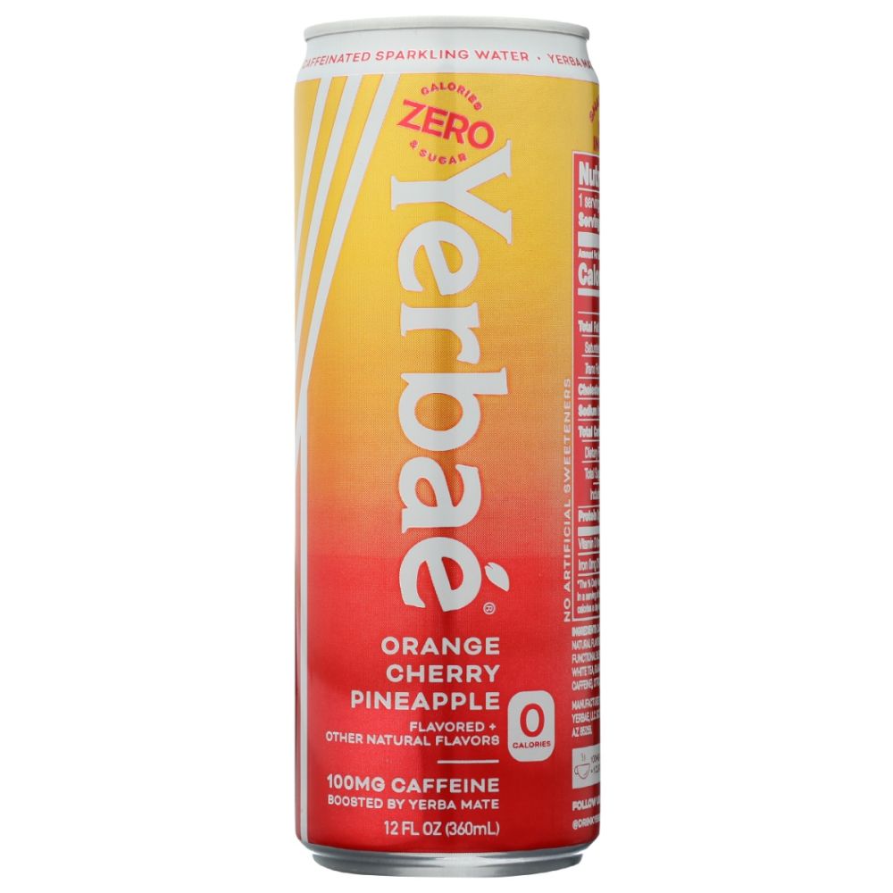 YERBAE: Orange Cherry Pineapple Sparkling Water, 12 fo