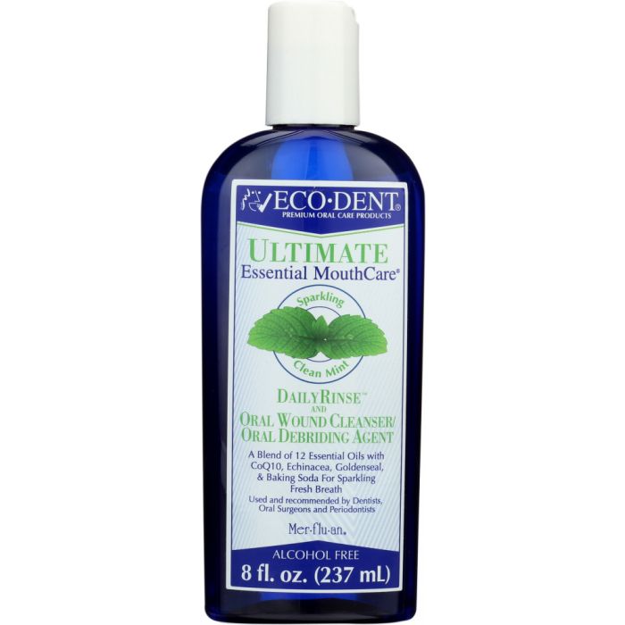 ECO DENT: Mouthwash Daily Rinse Mint, 8 oz