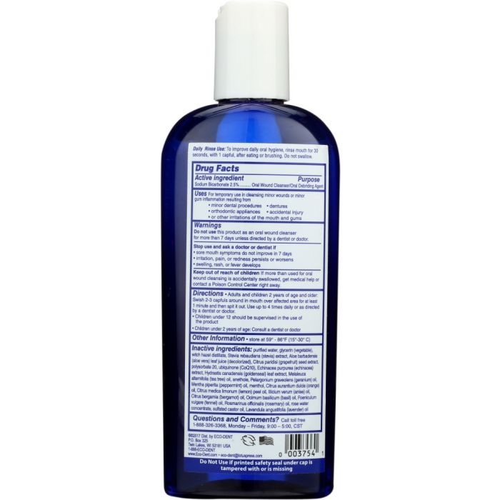 ECO DENT: Mouthwash Daily Rinse Mint, 8 oz