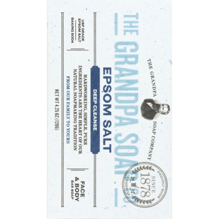 GRANDPAS: Soap Bar Epsom Salt, 4.25 oz