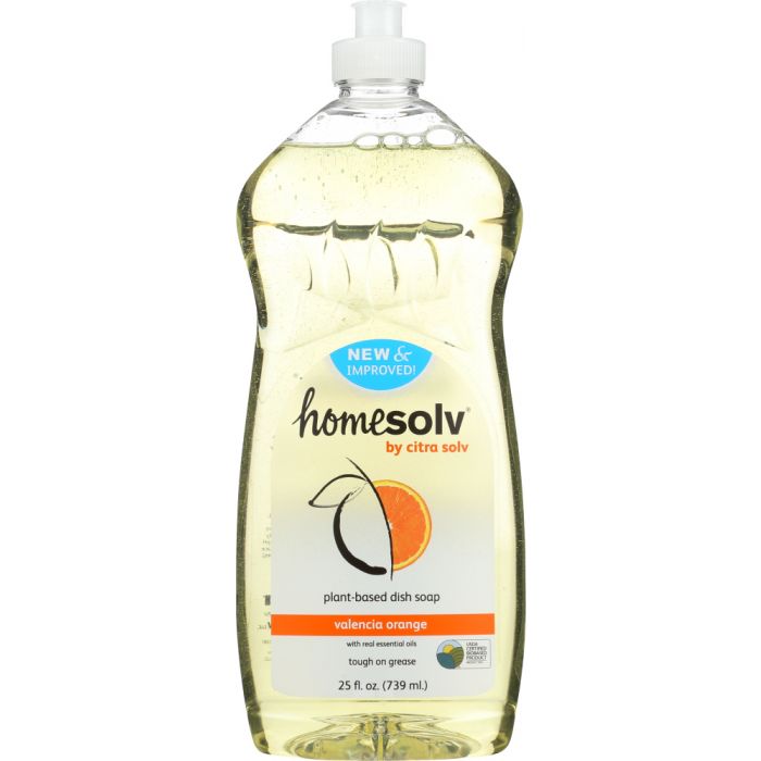 HOMESOLV: Natural Liquid Dish Soap Valencia Orange, 25 oz