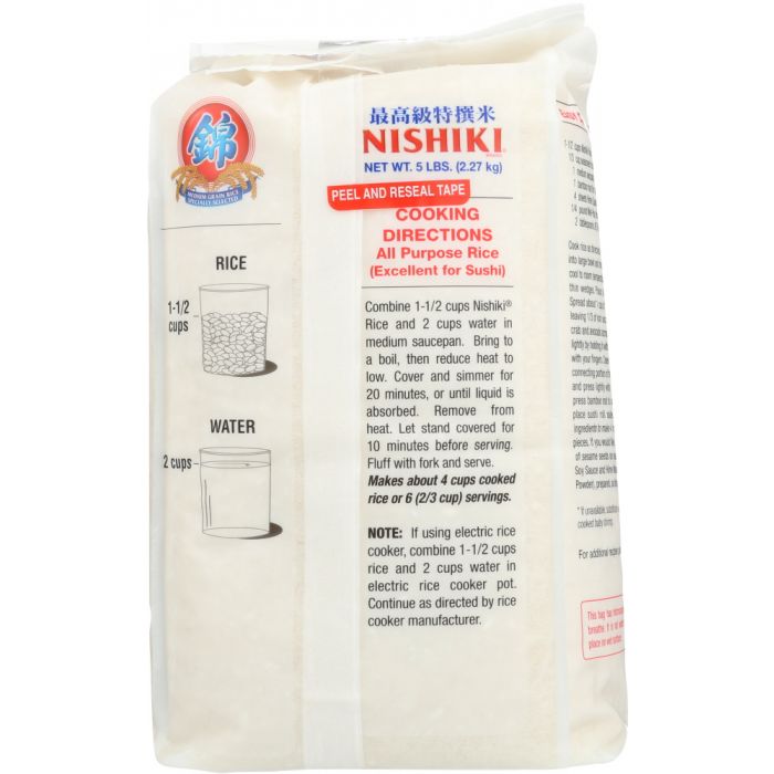 NISHIKI: Premium Grade Sushi Rice, 5 lb