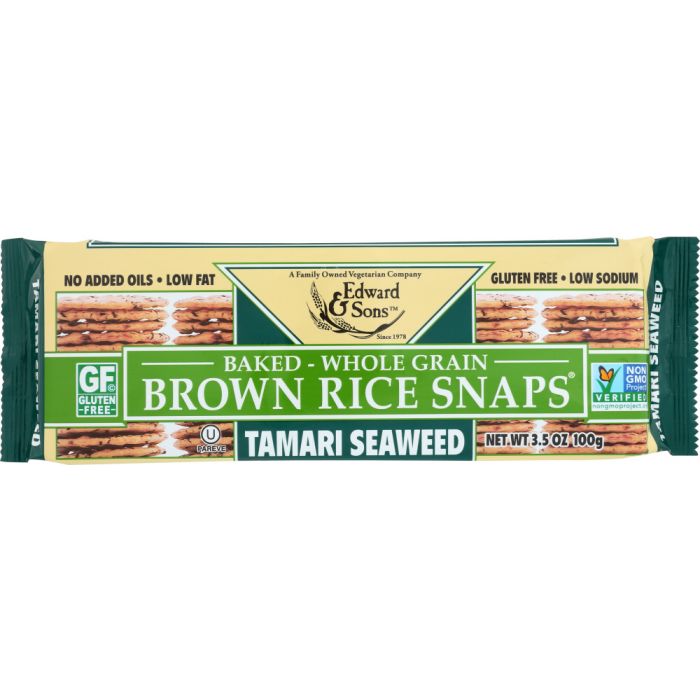 EDWARD & SONS: Ricesnap Tamari Seaweed, 3.5 oz