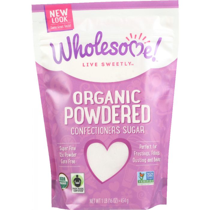 WHOLESOME SWEETENERS: Organic Powdered Sugar, 16 oz