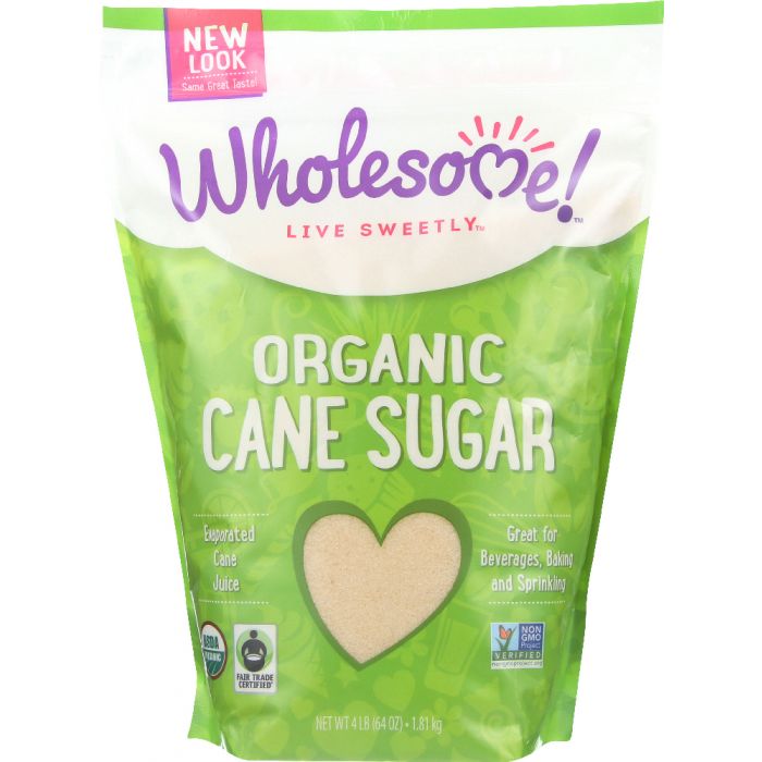 WHOLESOME SWEETENERS: Organic Cane Sugar, 64 Oz