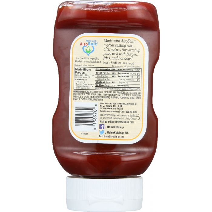 HEINZ: Tomato Ketchup No Salt Added, 14 oz