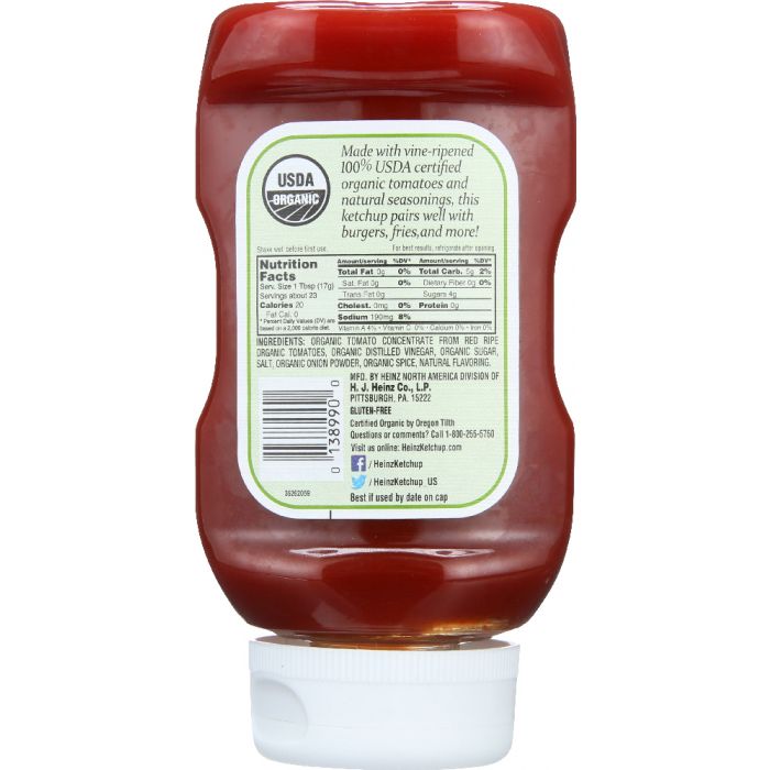 HEINZ: Organic Tomato Ketchup, 14 oz