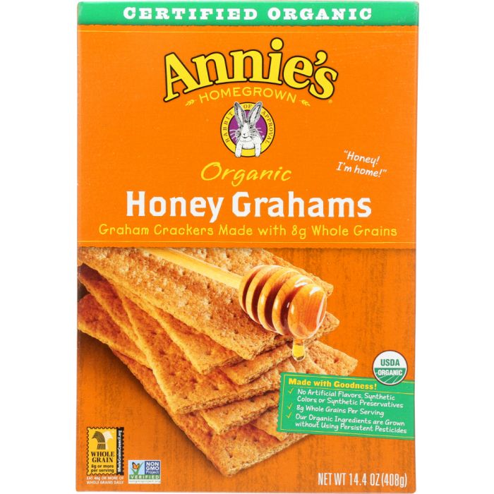 ANNIE'S HOMEGROWN: Organic Graham Crackers Honey, 14.4 oz