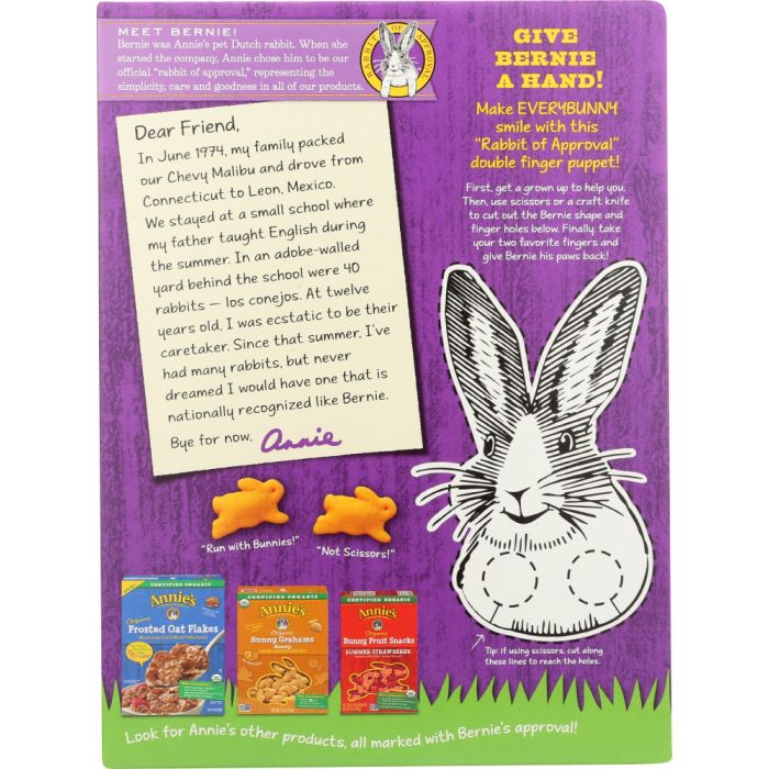 ANNIES HOMEGROWN: Organic Cheddar Bunnies Snack Crackers, 11.25 oz