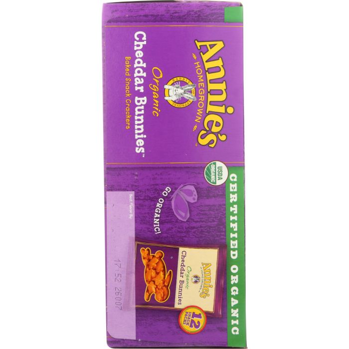 ANNIES HOMEGROWN: Cheddar Bunnies Baked Snack Crackers 12 Pack, 12 oz