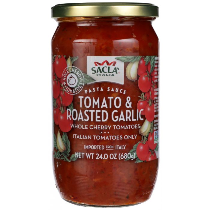 SACLA: Whole Cherry Tomatoes and Roasted Garlic Pasta Sauce, 24 oz