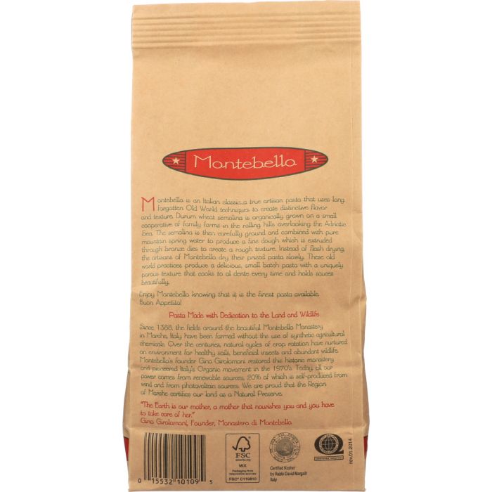 MONTEBELLO: Pasta Orecchiette Organic 16 oz