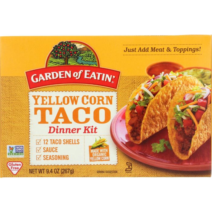 GARDEN OF EATIN: Taco Dinner Kit Yellow Organic, 9.4 oz