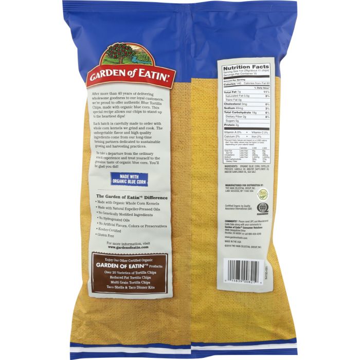 GARDEN OF EATIN: Blue Tortilla Chips Party Size, 16 oz