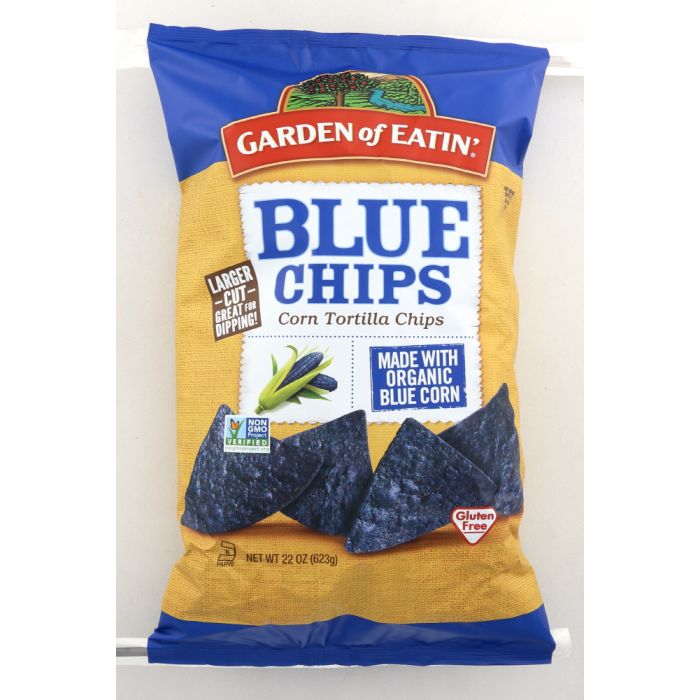 GARDEN OF EATIN: Blue Chips Corn Tortilla Chips, 22 Oz