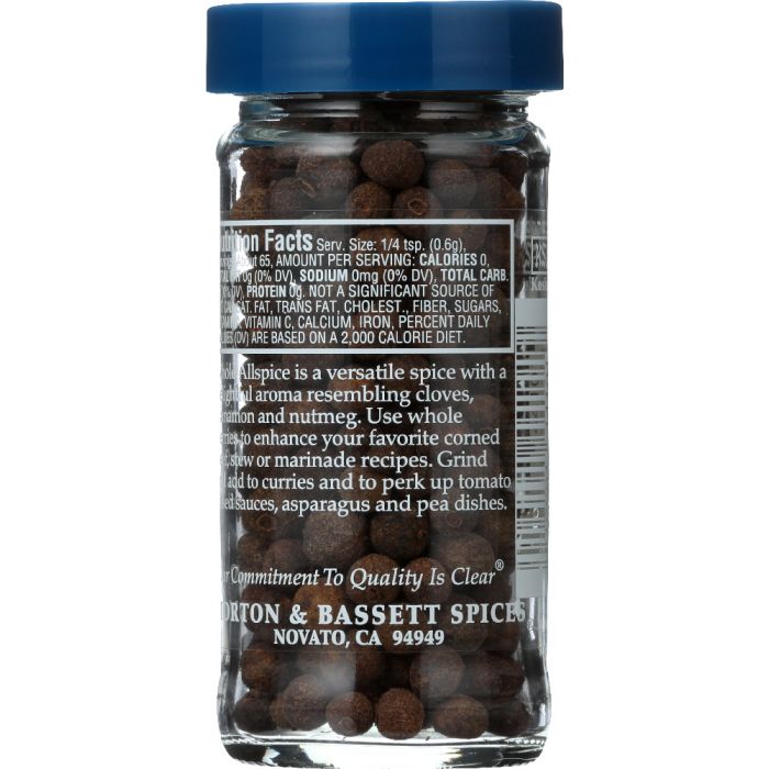 MORTON & BASSETT: All Natural Whole All Spice, 1.4 oz