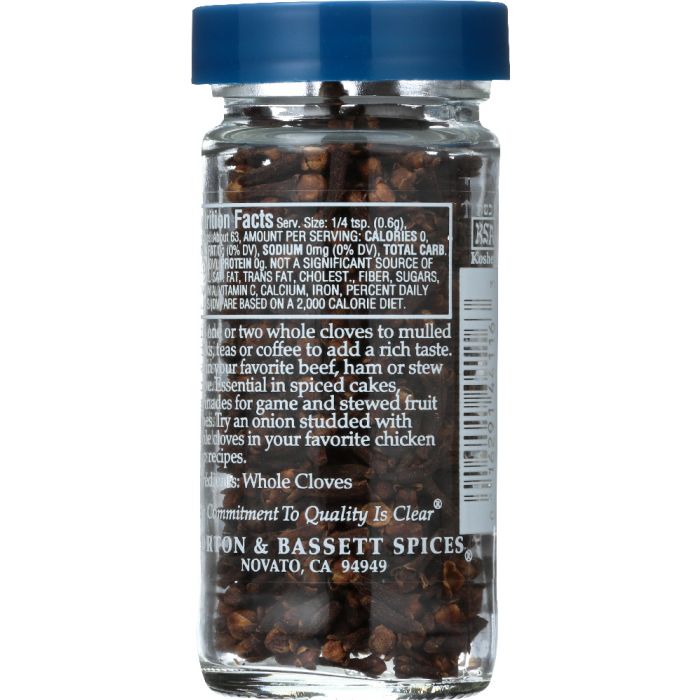 MORTON & BASSETT: Whole Cloves, 1.3 oz