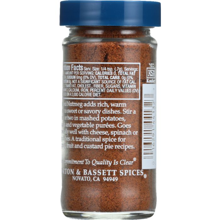 MORTON & BASSETT: Ground Nutmeg, 2.3 oz