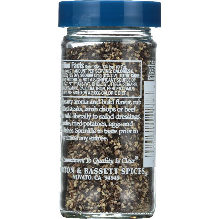 MORTON & BASSETT: Coarse Ground Black Pepper, 2.1 oz