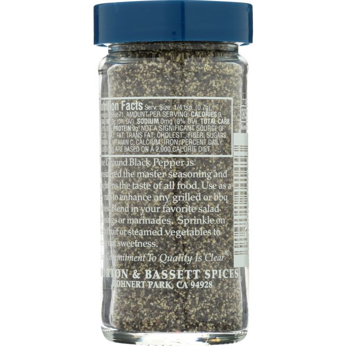 MORTON & BASSETT: Fine Ground Black Pepper, 2 oz