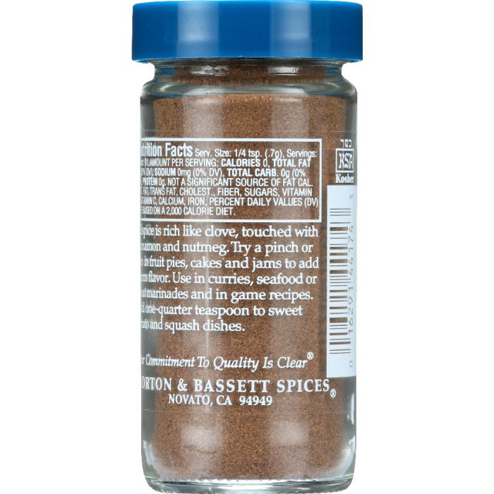 MORTON & BASSETT: Ground Allspice 2.3 oz