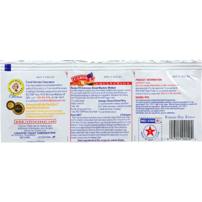 RED STAR: Active Dry Yeast Gluten Free 3 Packs, 0.75 oz