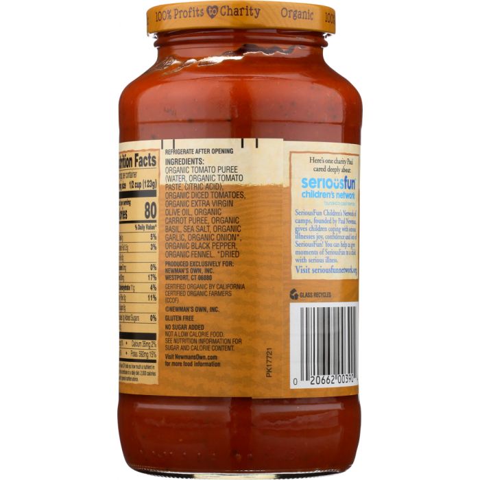 NEWMANS OWN: Sauce Organic Marinara, 23.5 oz