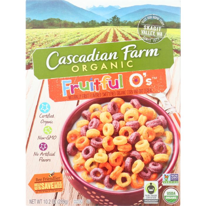 CASCADIAN FARM: Fruitful O's Cereal, 10.2 oz