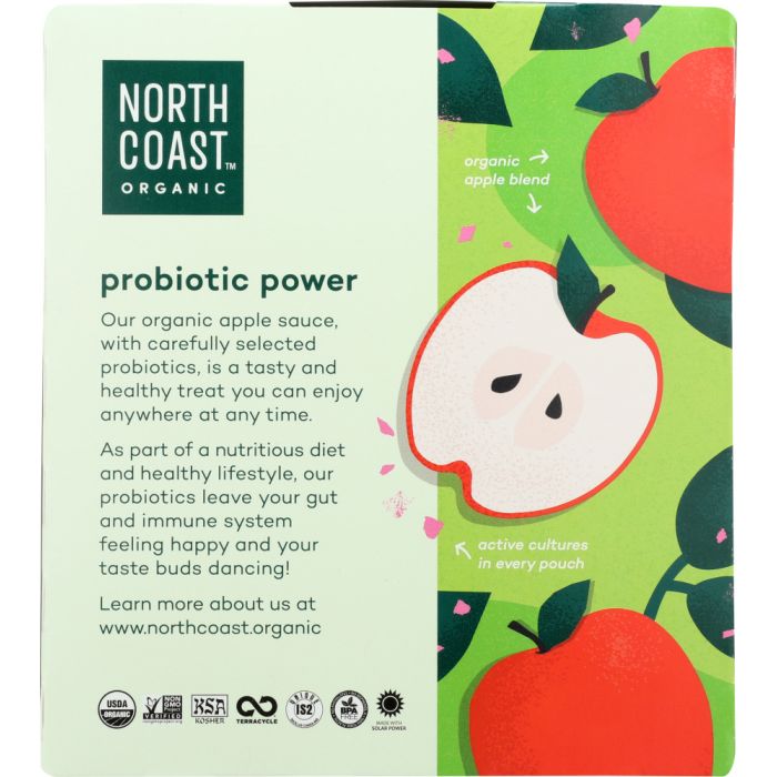 NORTH COAST: Organic Apple Sauce Pouches, 12.8 oz