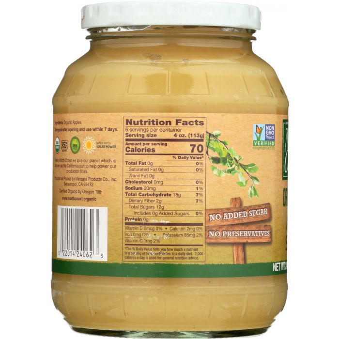 NORTH COAST: Organic Applesauce, 24 oz