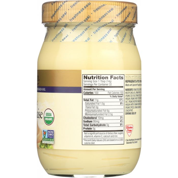 SPECTRUM NATURALS: Organic Mayonnaise, 16 oz