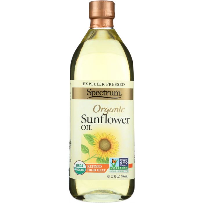 SPECTRUM NATURALS: Oil Sunflower high Heat Organic, 32 oz