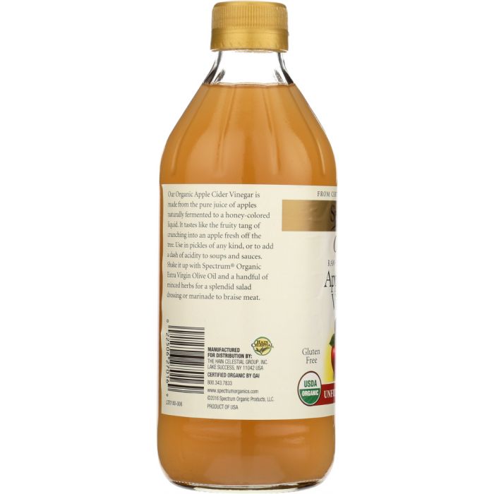 SPECTRUM NATURALS: Vinegar Apple Cider Unfiltered, 16 oz