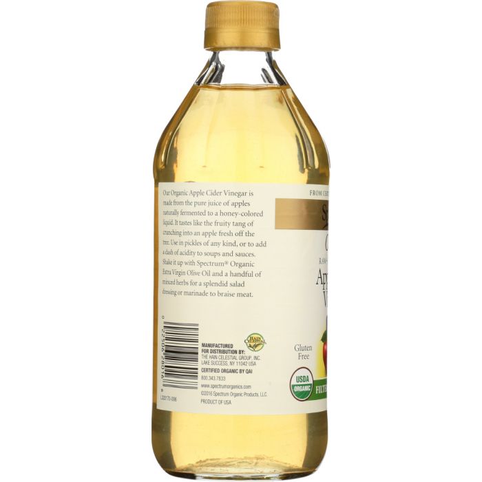 SPECTRUM NATURALS: Vinegar Apple Cider Filtered, 16 oz